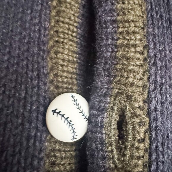 Christopher & Banks Vintage Football Theme Embroidered Cardigan L - Picture 6 of 8